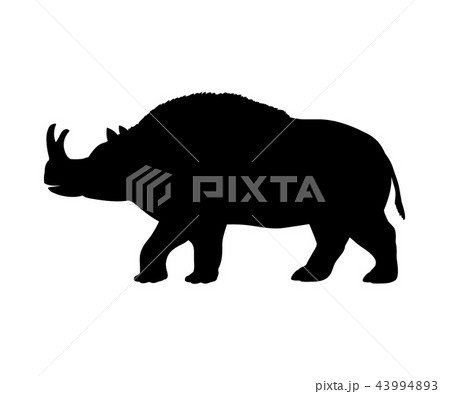 Brontotherium rhinoceros silhouette extinct mammal animal Brontotherium rhinoceros silhouette extinct mammal animal 43994893