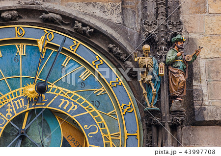 Old Astronomical clock in Prague - Czech Republic 43997708