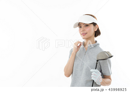 若い女性　ゴルフ 43998925