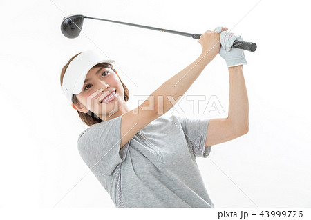 若い女性　ゴルフ 43999726