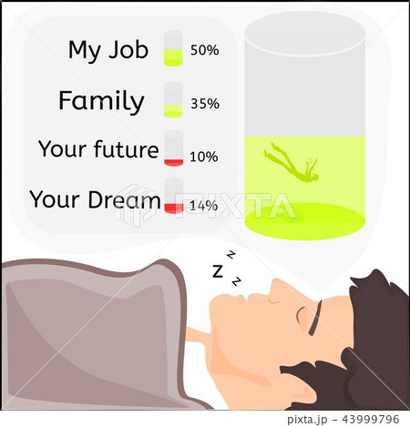 Man is dreaming of his future 43999796