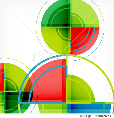 Creative circles geometric abstract background with 3d effect Creative circles geometric abstract background with 3d effect 44002623
