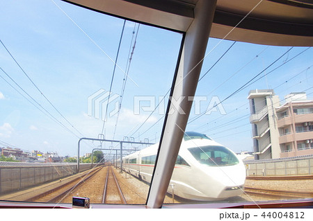 ロマンスカーLSEの展望席から望む風景 ロマンスカーLSEの展望席から望む風景 44004812