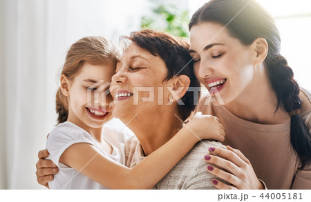 girl, her mother and grandmother girl, her mother and grandmother 44005181