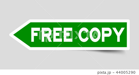 Green color arrow sticker with word free copy Green color arrow sticker with word free copy 44005290