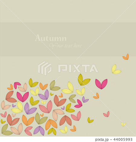 Autumn theme falling leaves vector illustration 44005993