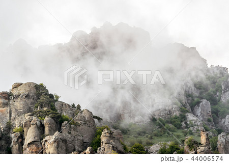 Demerdji mountain in evening fog, Crimea, Russia 44006574