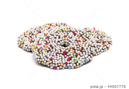 chocolate christmas cookies isolated 44007776