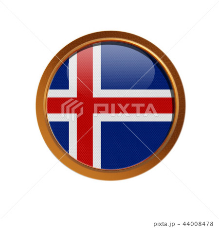 Island flag in the golden frame  44008478
