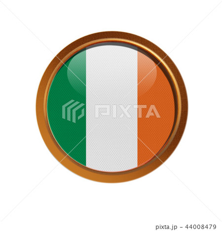 Irland flag in the golden frame  44008479