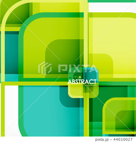 Colorful round squares modern geometric background 44010027