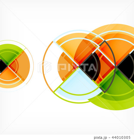 Creative circles geometric abstract background with 3d effect Creative circles geometric abstract background with 3d effect 44010305