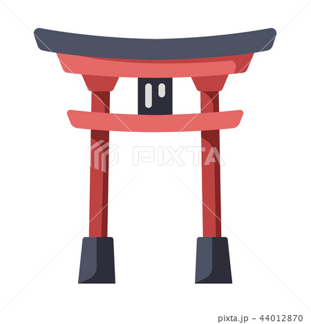 Torii Shrine Flat illustration Torii Shrine Flat illustration 44012870