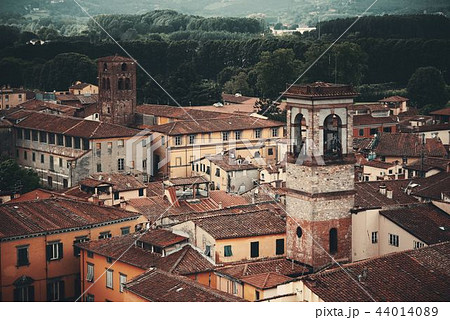 Lucca buildings above view 44014089