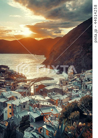 Vernazza sunset in Cinque Terre Vernazza sunset in Cinque Terre 44014258