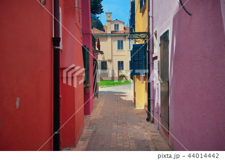 Colorful Burano street view 44014442