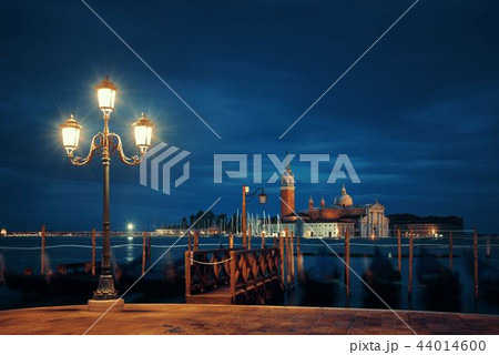 Venice at night and San Giorgio Maggiore church 44014600