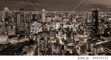 Osaka night rooftop view Osaka night rooftop view 44015131