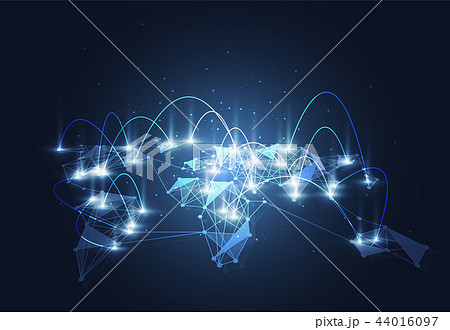 Global network connection. World map point 44016097