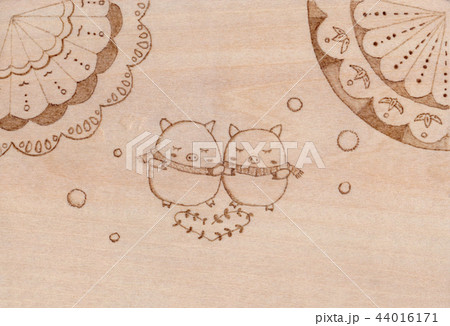 ウッドバーニング 手描き 手作り （3）のイラスト素材 [44016171] - PIXTA