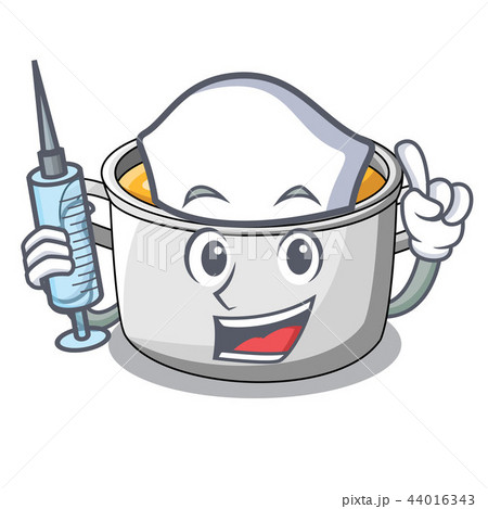 Nurse cartoon chicken soup pot for dinner 44016343