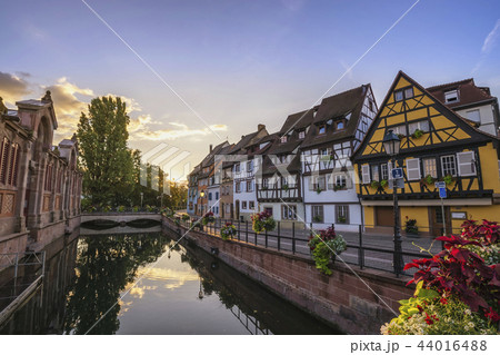 Colmar France, Colorful Half Timber House sunrise 44016488