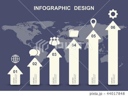 Infographic design template with business icons 44017848