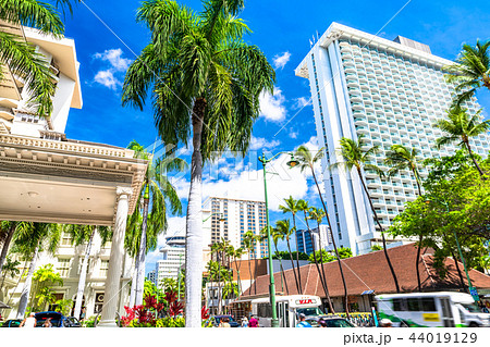 《ハワイ》ワイキキ・カラカウア通り 44019129