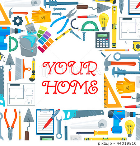 Tools, repair and house maintenance icons 44019810