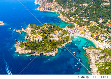 Paleokastritsa bay on Corfu, Ionian archipelago, Greece Paleokastritsa bay on Corfu, Ionian archipelago, Greece 44021164