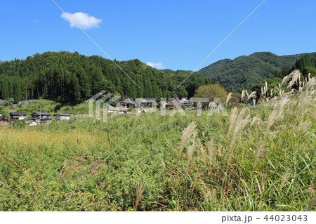 白馬村野平　初秋の山里 44023043