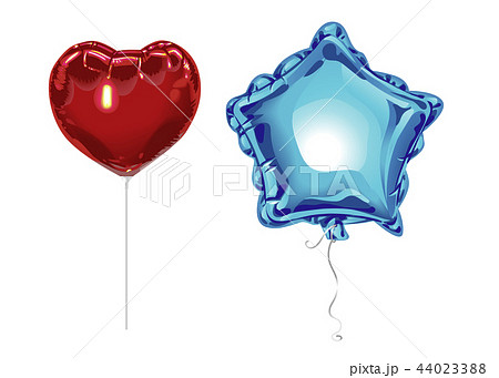 Two Realistic 3d Foil Balloons With Reflects のイラスト素材 Two Realistic 3d Foil Balloons With Reflects のイラスト素材