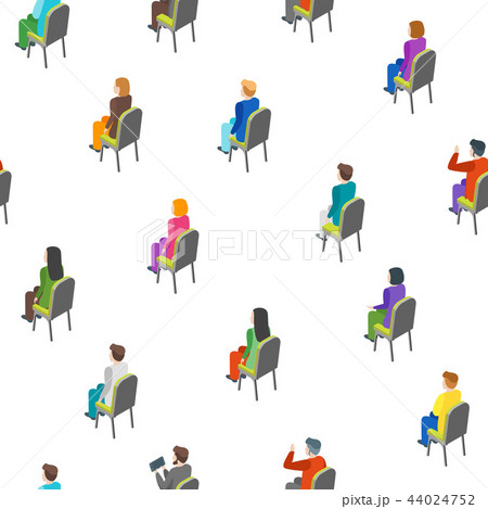 Business Audience Concept Seamless Pattern Background 3d Isometric View. Vector 44024752