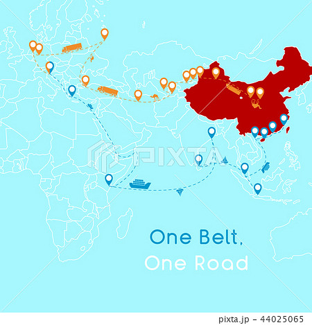 One Belt One Road new Silk Road concept. 44025065