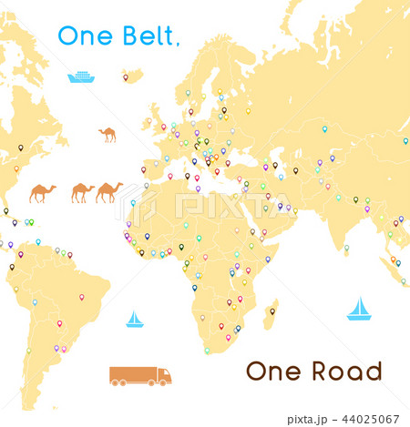 One Belt One Road new Silk Road concept. 44025067