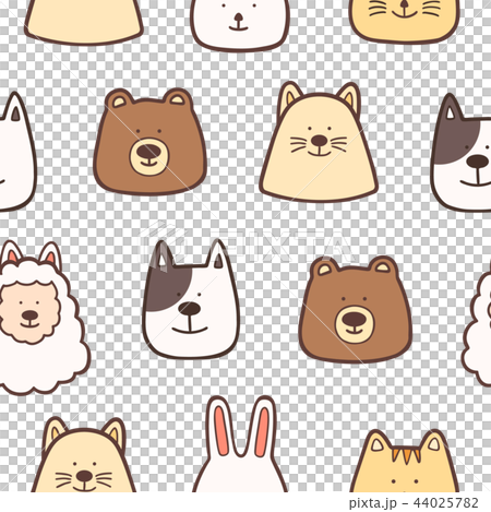 Cute animals seamless pattern background Cute animals seamless pattern background 44025782