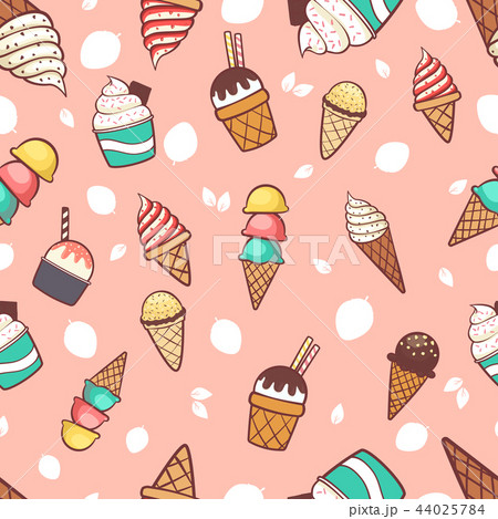 Ice cream seamless pattern background Ice cream seamless pattern background 44025784