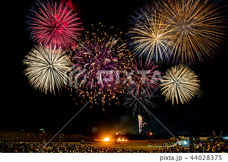 石川県　川北まつり北國大花火川北大会　第33回川北まつり 比較明合成 44028375
