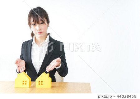 不動産の営業をするビジネスウーマン 44028459