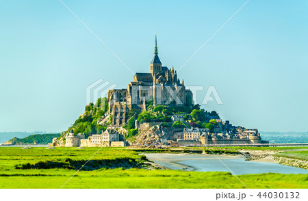 View of Mont-Saint-Michel, a famous abbey in Normandy, France View of Mont-Saint-Michel, a famous abbey in Normandy, France 44030132