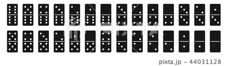 Creative vector illustration of realistic domino full set isolated on transparent background Creative vector illustration of realistic domino full set isolated on transparent background 44031128
