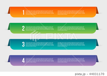 Creative vector illustration of infographics template step isolated on transparent background. Art 44031170