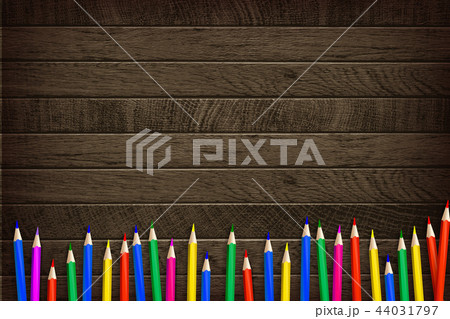 Color pencil on wooden background. Color pencil on wooden background. 44031797