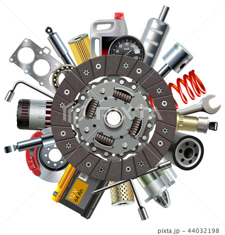 Vector Car Spares Concept with Clutch Disc 44032198