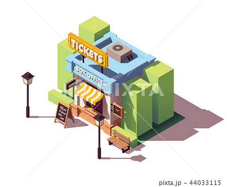 Vector isometric ticket office 44033115