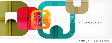 Square geometric background, multicolored template for business or technology presentation or web 44033269