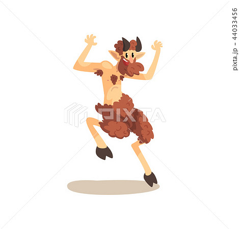 Satyr Faun ancient mythical creature cartoon vector Illustration on a white background 44033456