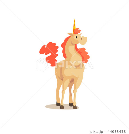 Unicorn ancient mythical creature cartoon vector Illustration on a white background Unicorn ancient mythical creature cartoon vector Illustration on a white background 44033458