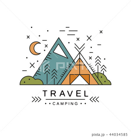 Travel camping logo design, adventure, alpinism, mountaineering and outdoor activity vector Travel camping logo design, adventure, alpinism, mountaineering and outdoor activity vector 44034585