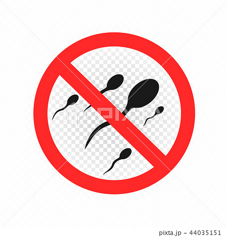 do not ejaculate sign symbol icon 44035151